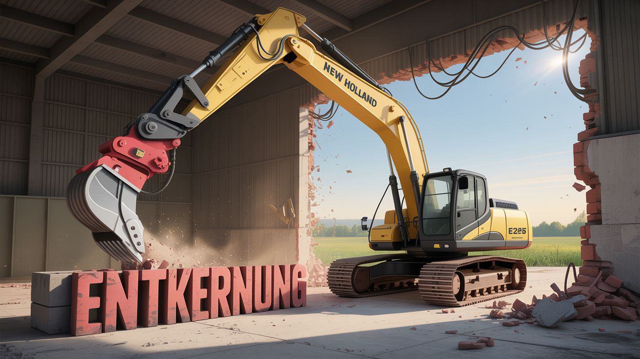 New Holland Bagger entkernt Halle